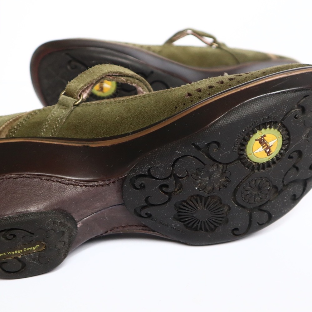 Jambu Olive Green Suede Mary Jane Clogs - Picture 7 of 10